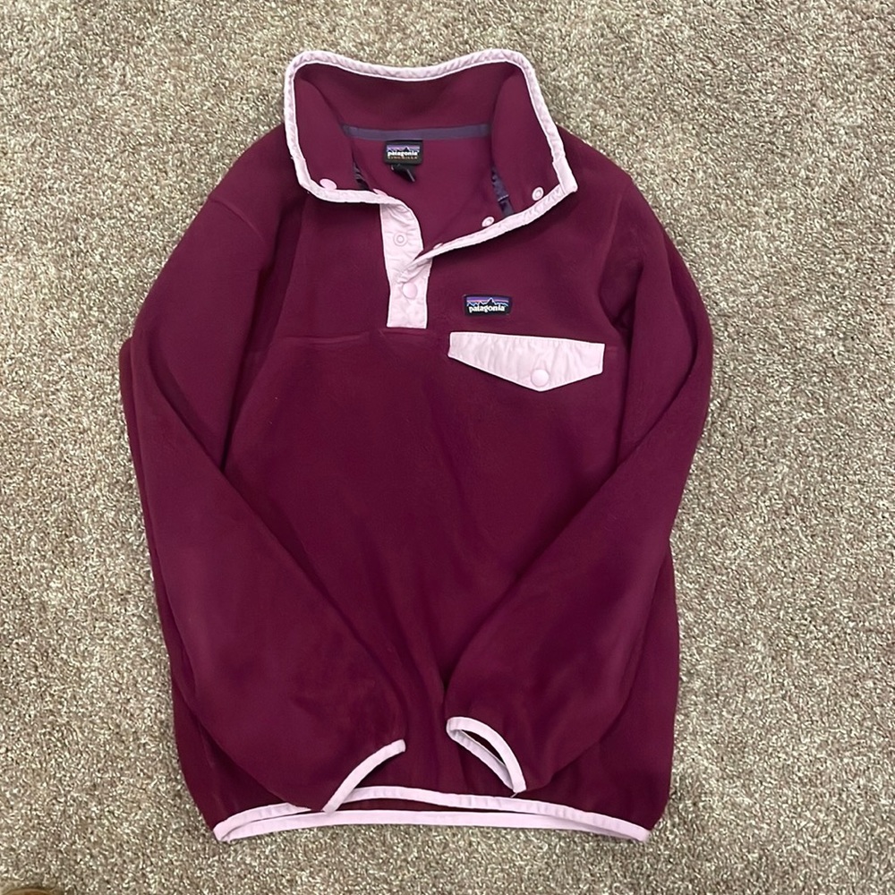 Girl’s Patagonia Re-Tool Snap Fleece Pullover Size Medium (10)